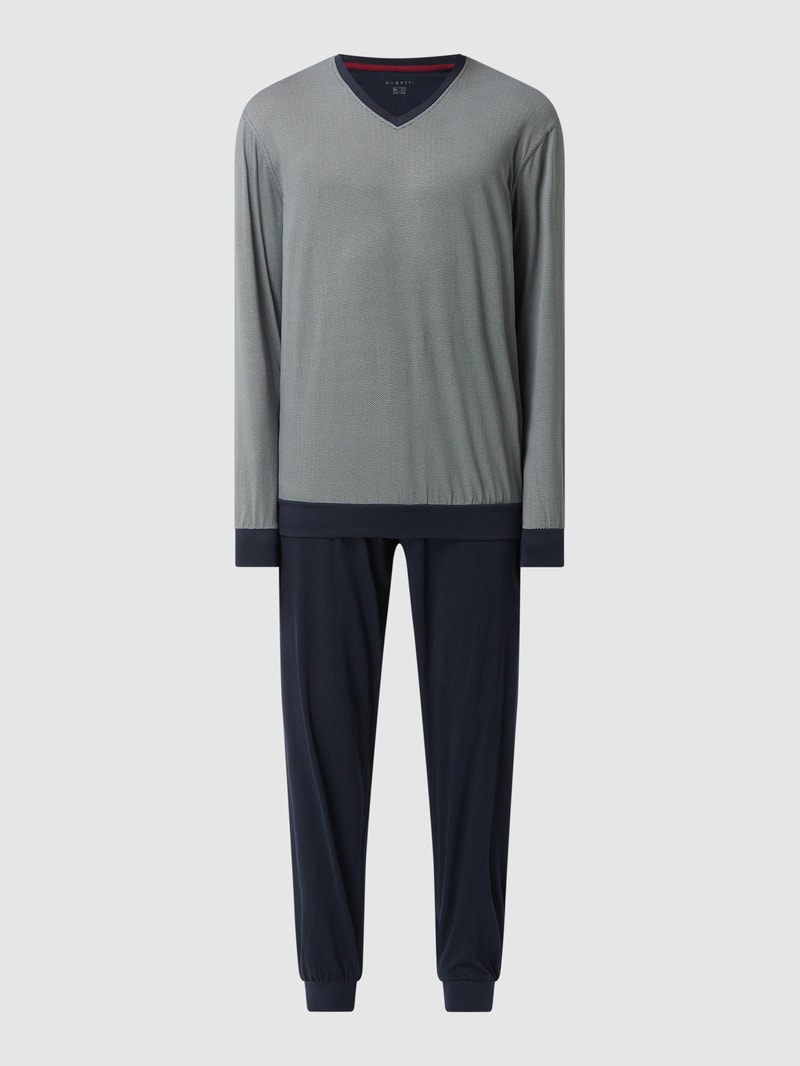 Pyjama aus Baumwolle in blau