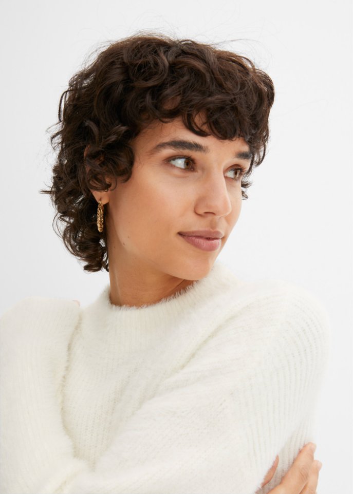Pullover mit Hairy-knit