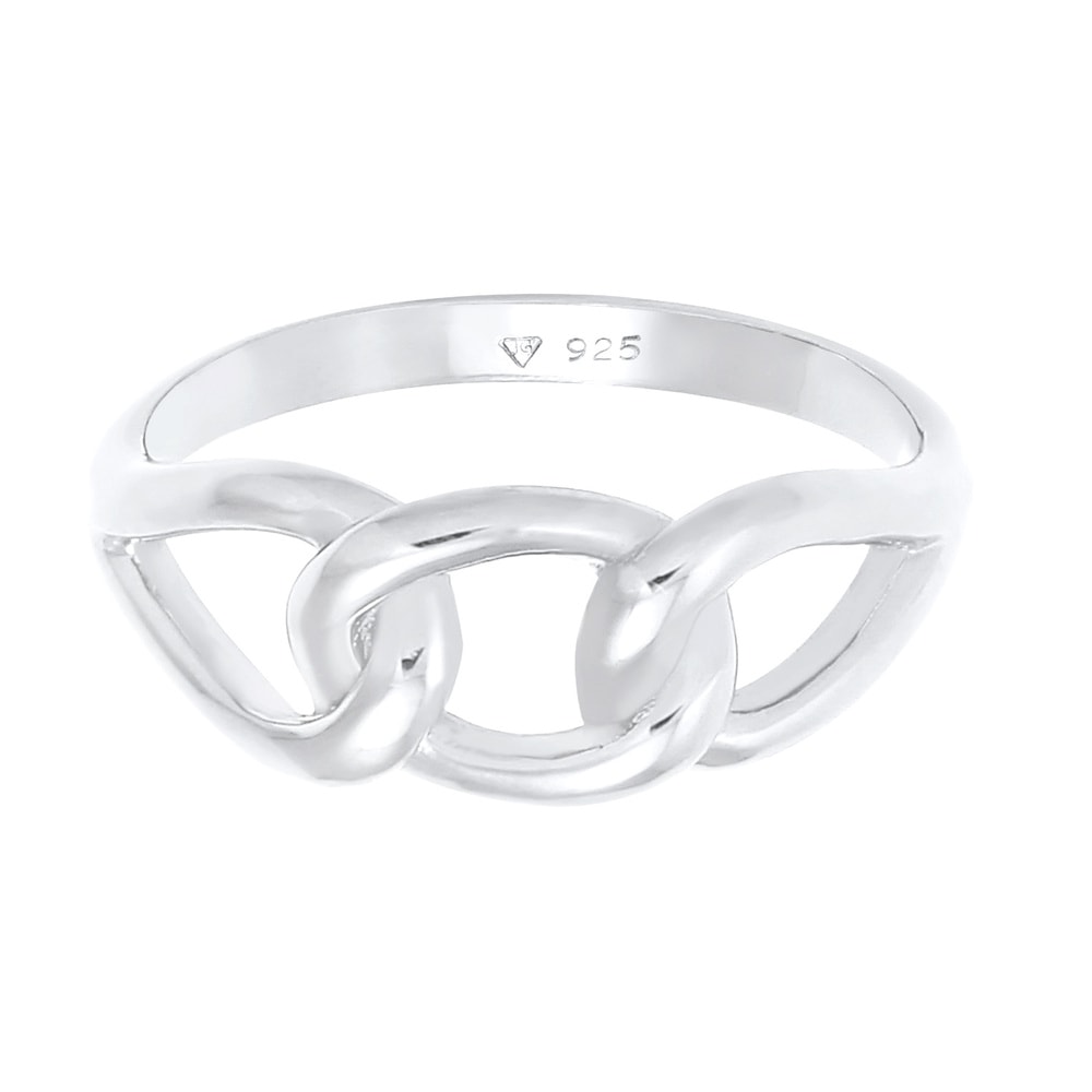 Elli Elli Bague Femme Bague Symbole de Noeud Massif en 925 Argent Plaqué Or Bague