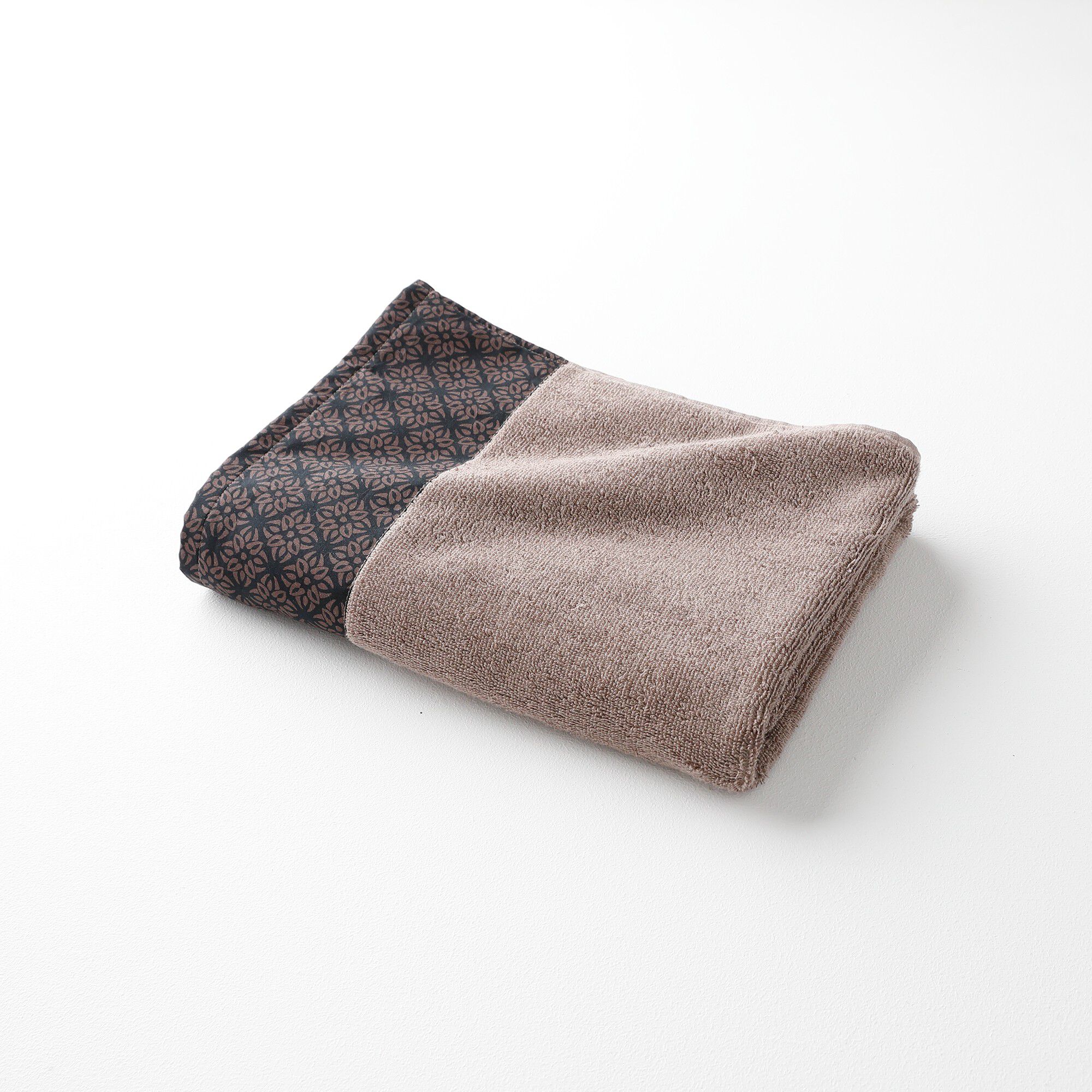 Éponge bouclette 420 g/m² liteau imprimé rosace