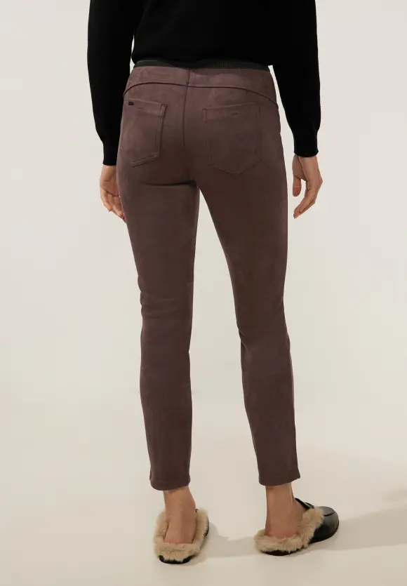 Street One Skinny Hose in Velour Optik