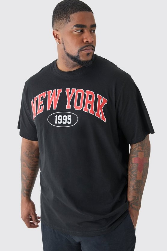 Plus T-Shirt mit New York Print