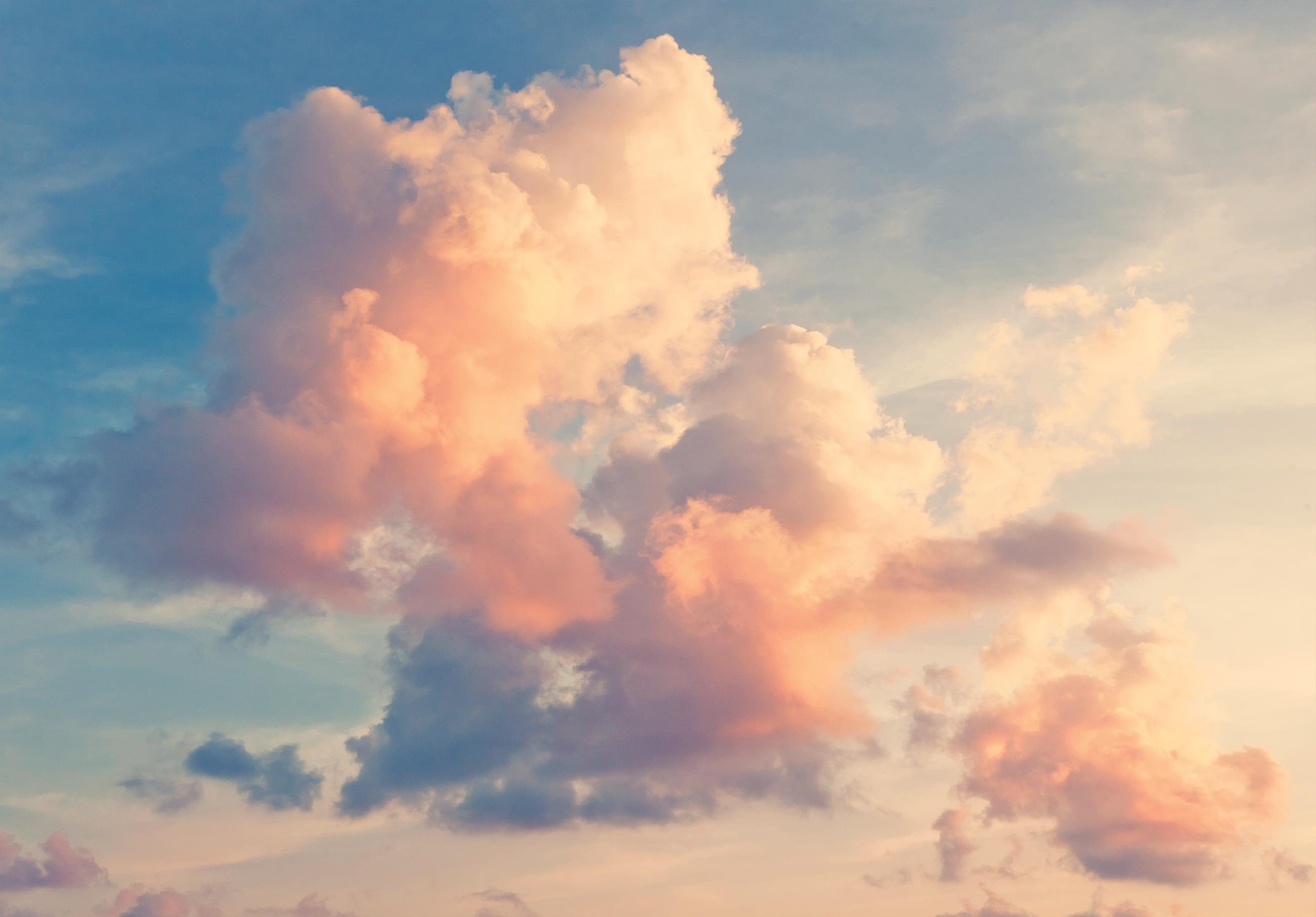 Wallarena Fototapete Kinderzimmer Mädchen Wolken Himmel Vlies Tapete Vliestapete, Glatt, Kinder, Natur, Vliestapete inklusive Kleister