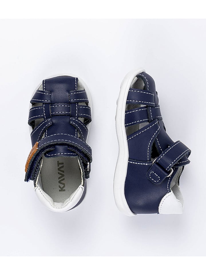 KAVAT Leder-Halbsandalen in Dunkelblau günstig kaufen