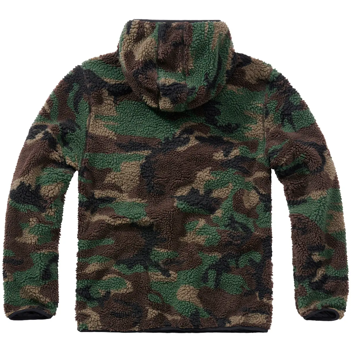 Teddyfleece Pullover mit Kapuze woodland