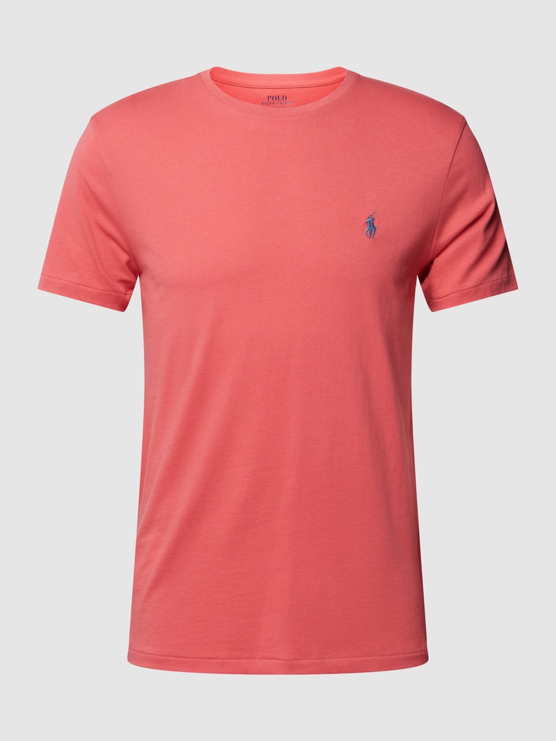 T-Shirt in Melange-Optik in rot
