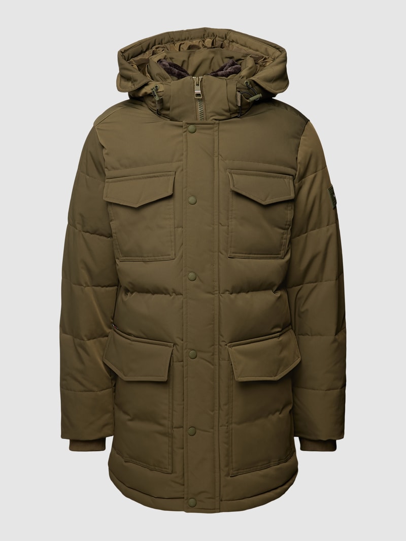 Parka mit Kapuze Modell 'ROCKIE UTILITY' in olivgrün