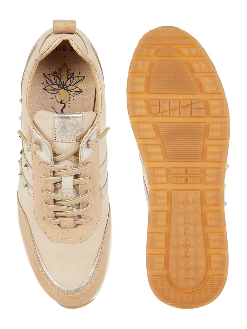 Sneaker aus Leder in altrosa