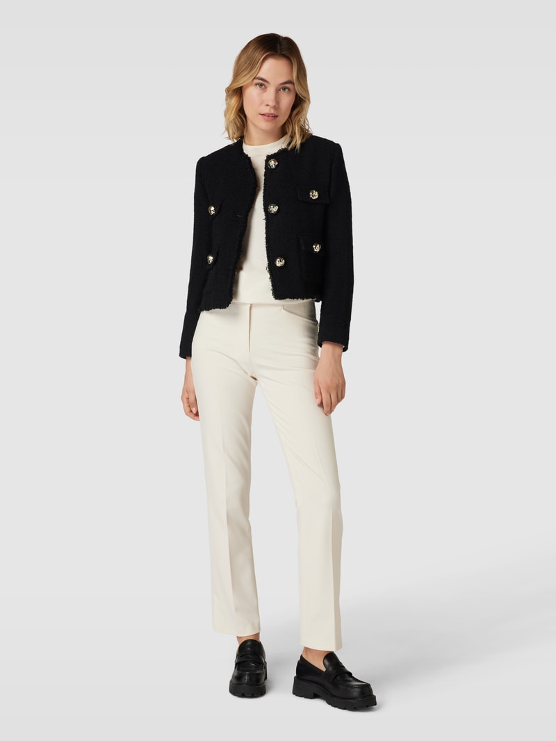 Cropped Blazer mit Woll-Anteil Modell 'WINTOUR' in schwarz