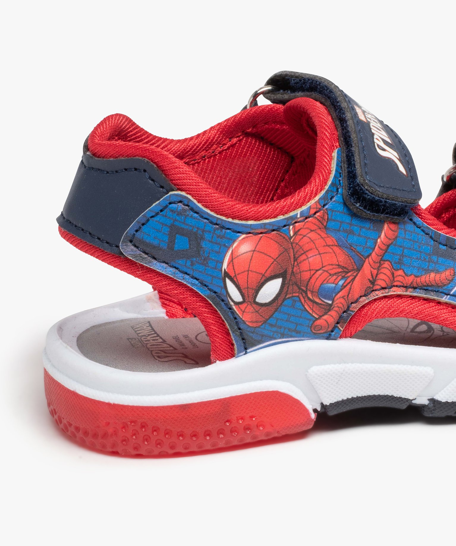 Sandales sport Garçon à double scratch imprimé super hér... bleu | GEMO