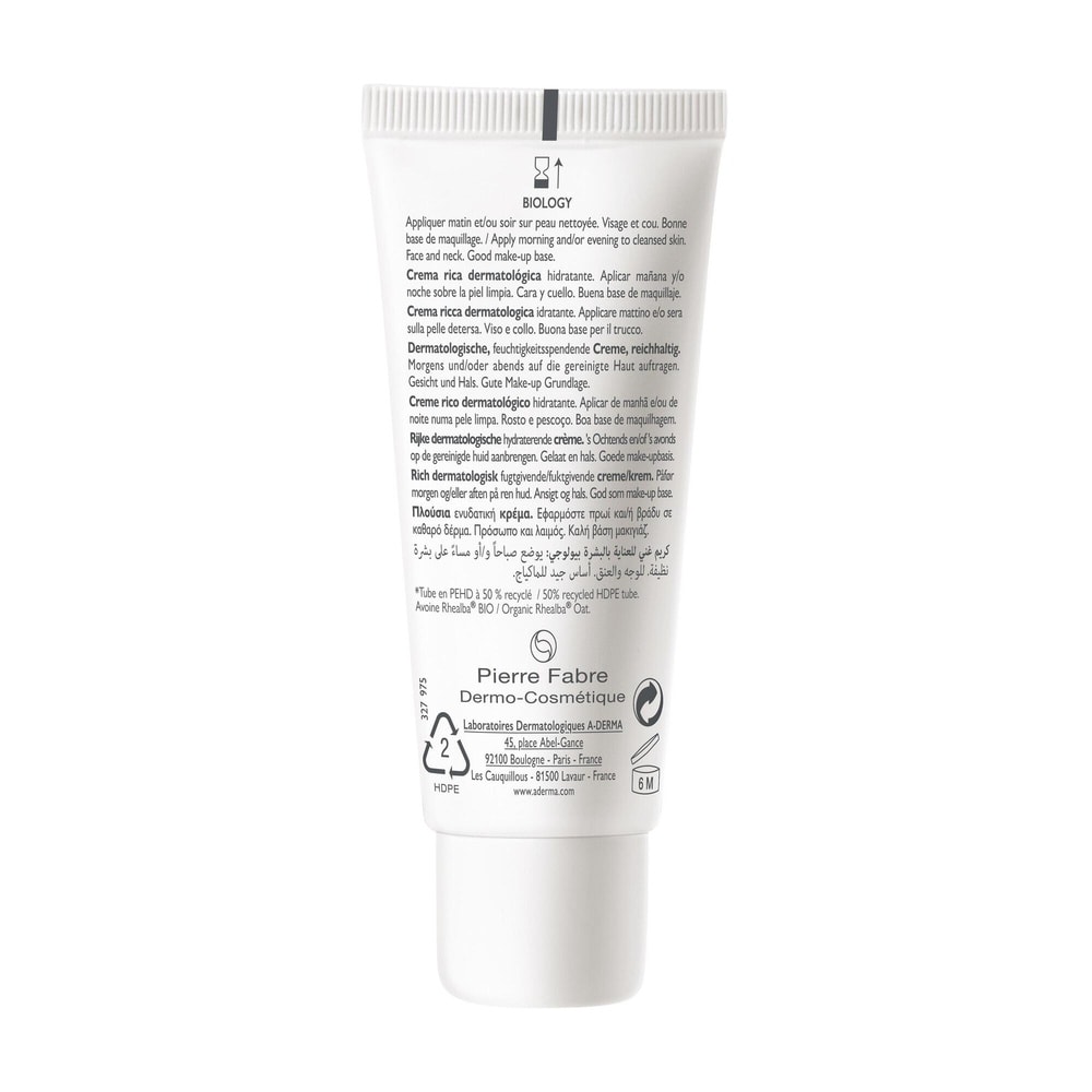 A-Derma Biology - Crème riche dermatologique hyd ratante BIO Soin visage