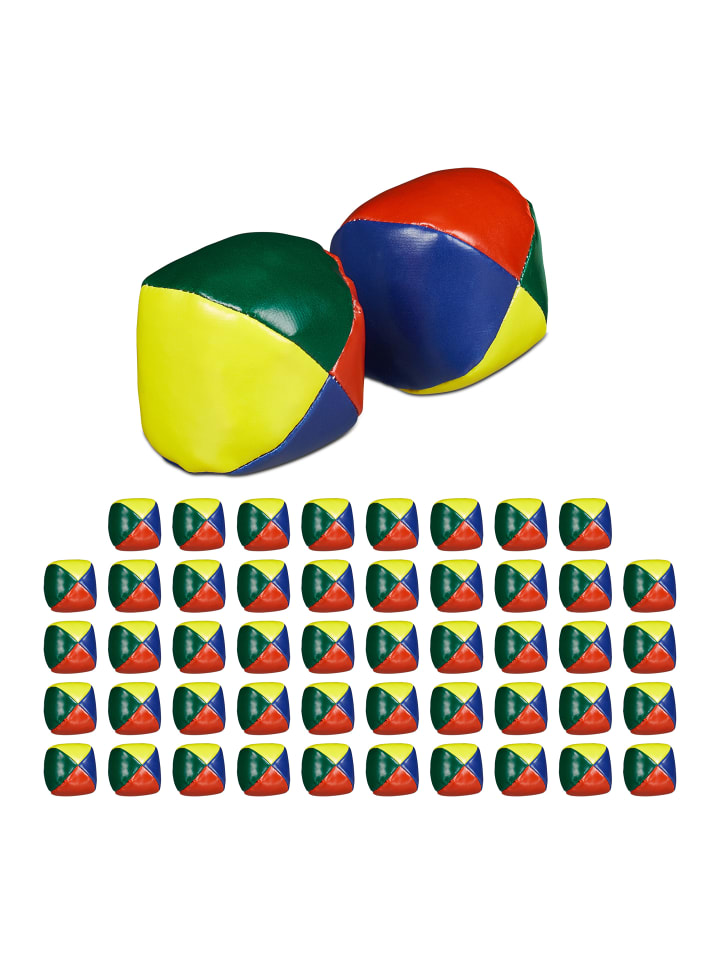 relaxdays 50 x Jonglierbälle in Bunt - Ø 6,5 cm günstig kaufen onesize
