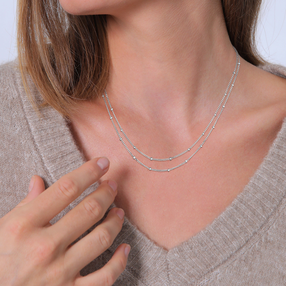 Elli Elli Collier Femmes Couche de base Fine en argent sterling 925 collier