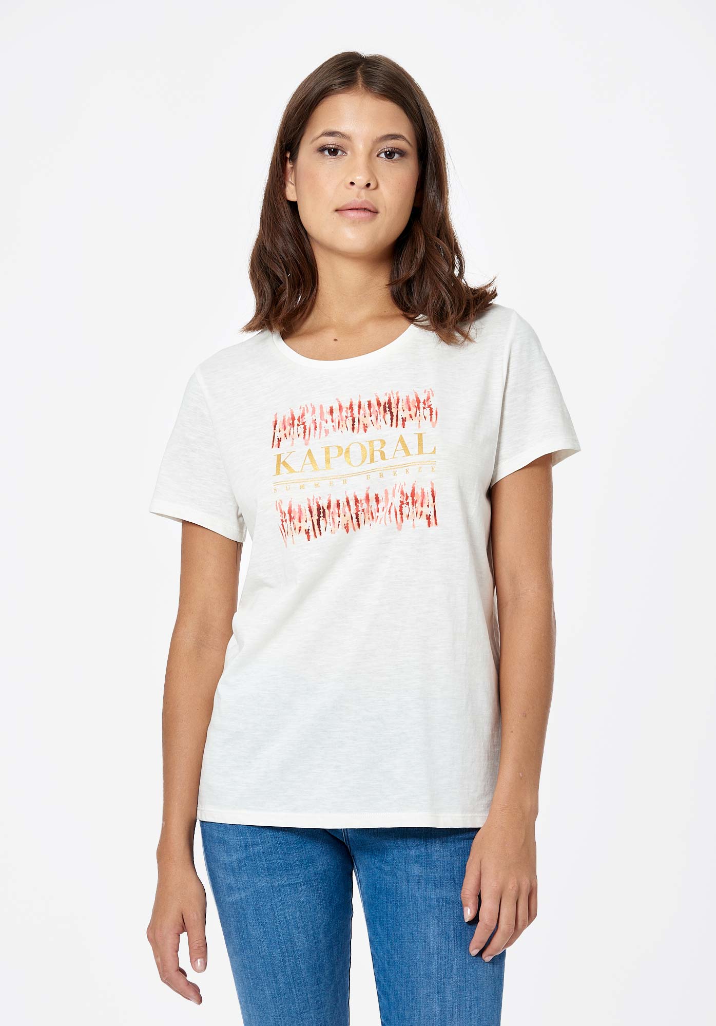 JEMA   T-shirt blanc Femme en 100% coton bio