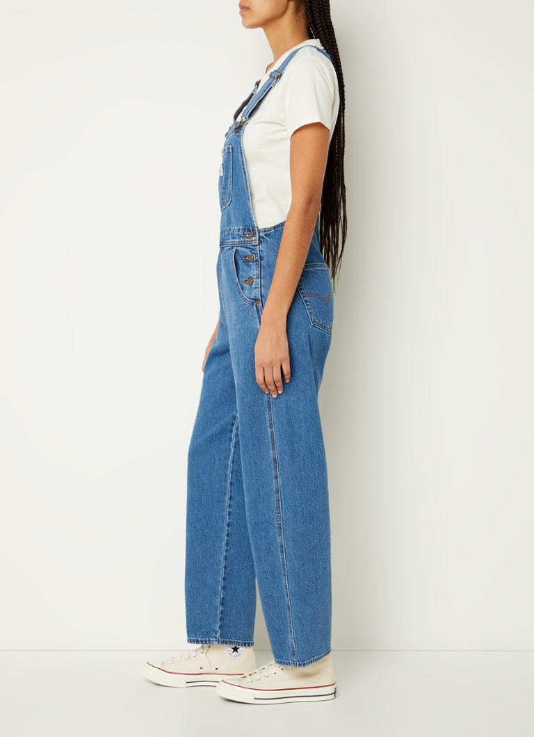 Salopette in denim a gamba dritta Levi's Foolish Love con logo