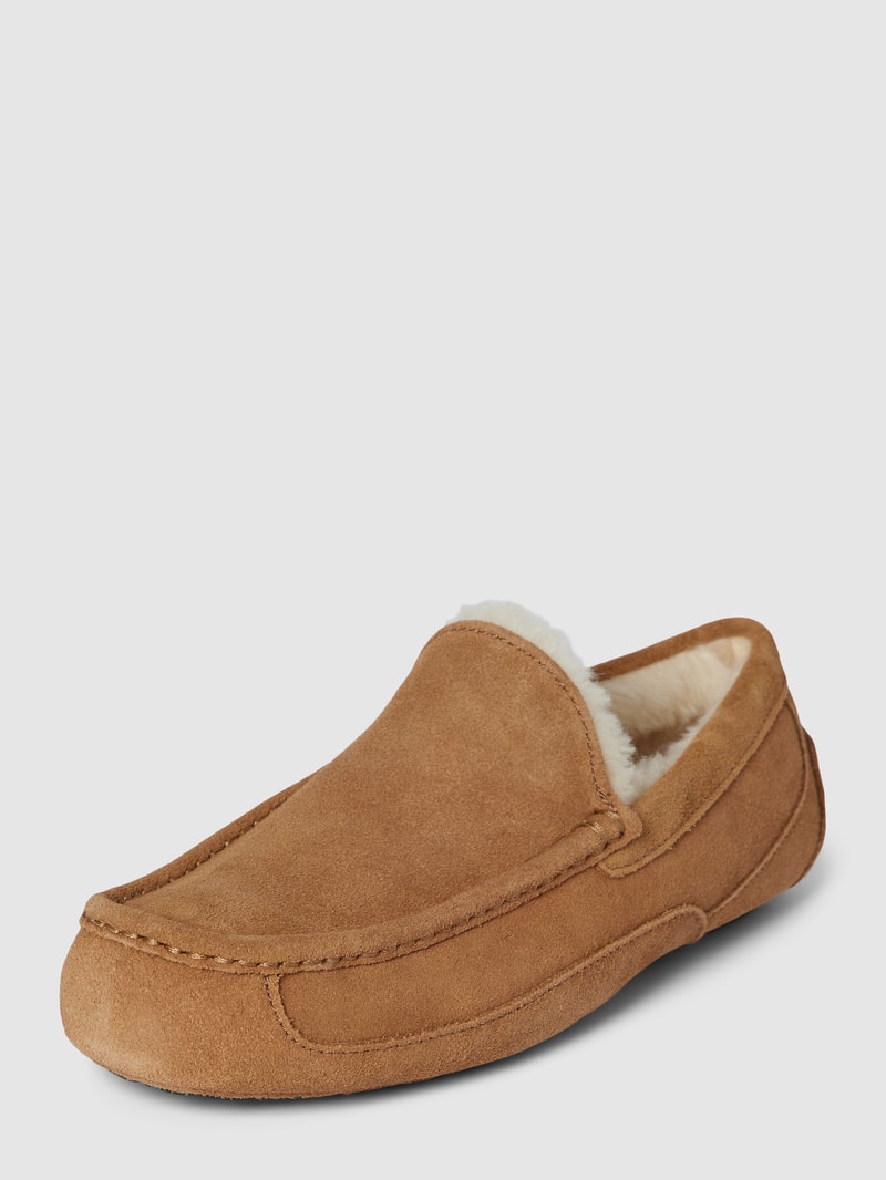 Mokassins aus Leder in camel