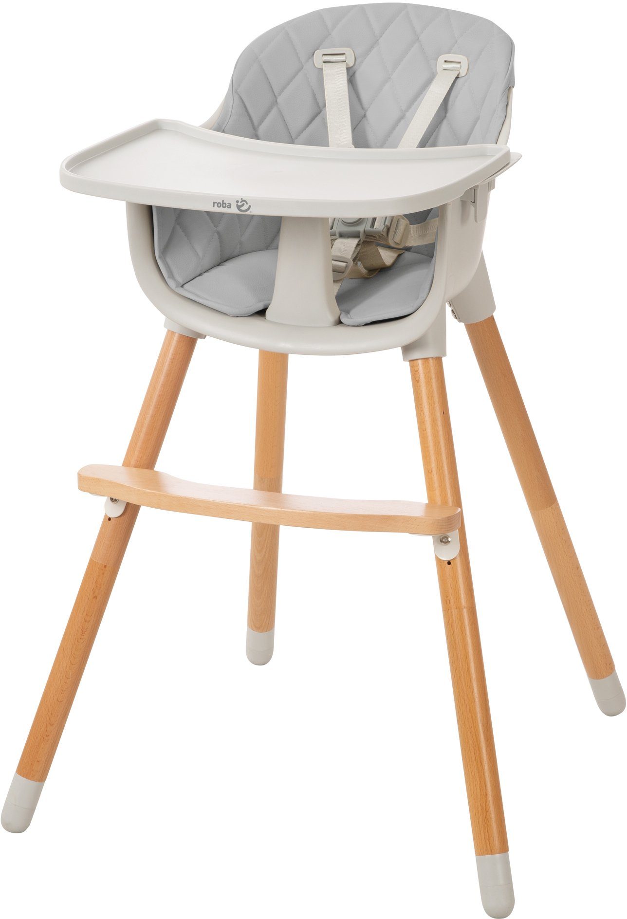roba® Hochstuhl Style Up Wood, zum Kinderstuhl umbaubar