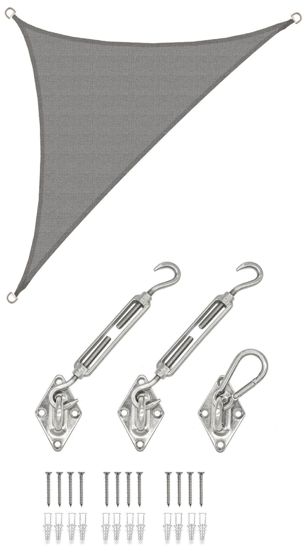 AMANKA 2,5 x 2,5 x 3,5 atmungsaktives UV Sonnensegel