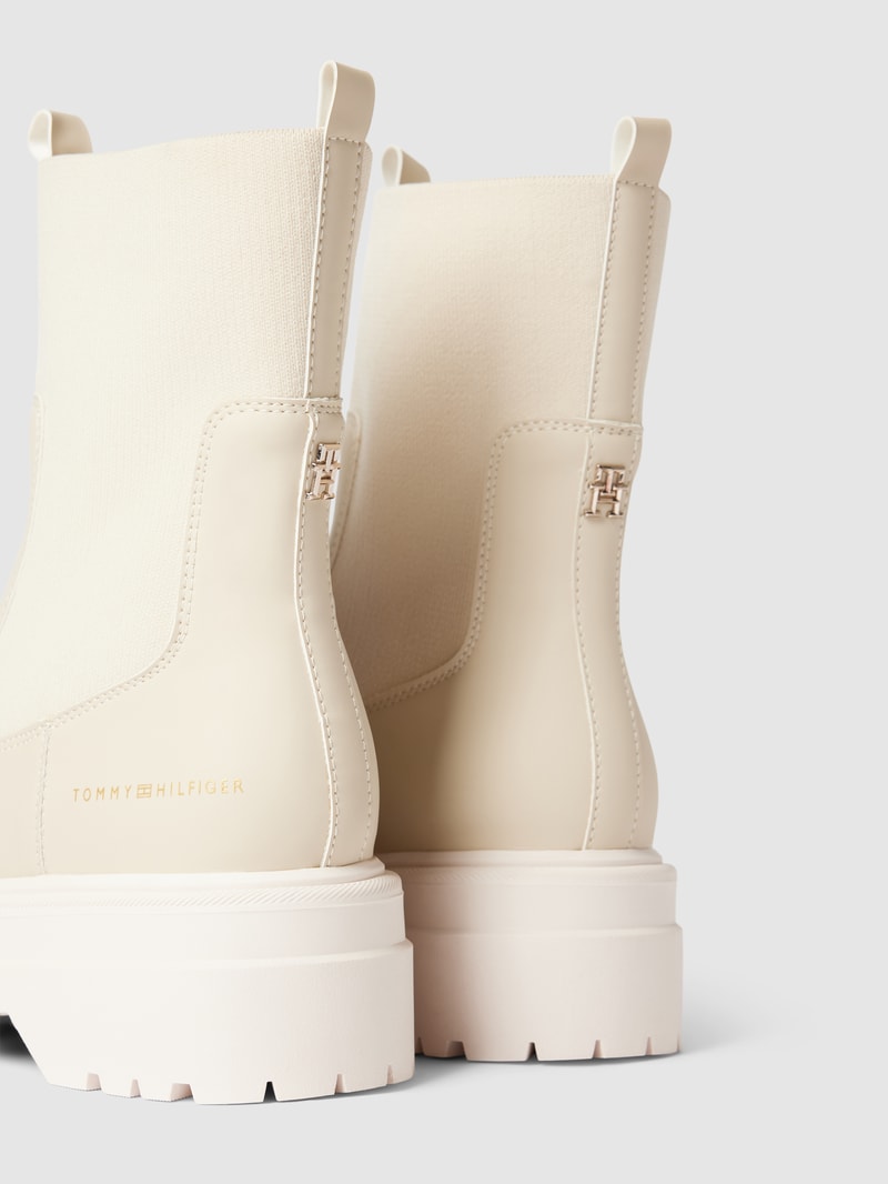 Boots mit Plateausohle Modell 'FEMININE' in beige