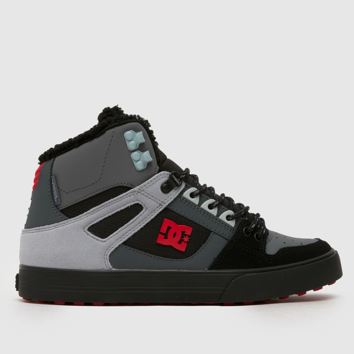 DC Pure – Höga sneakers i svart och rött