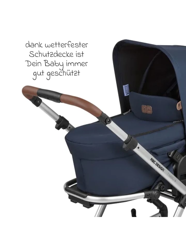 ABC-Design 3in1 Kombi-Kinderwagen-Set Timbo 4 mit Babywanne, in blau,silber günstig kaufen onesize