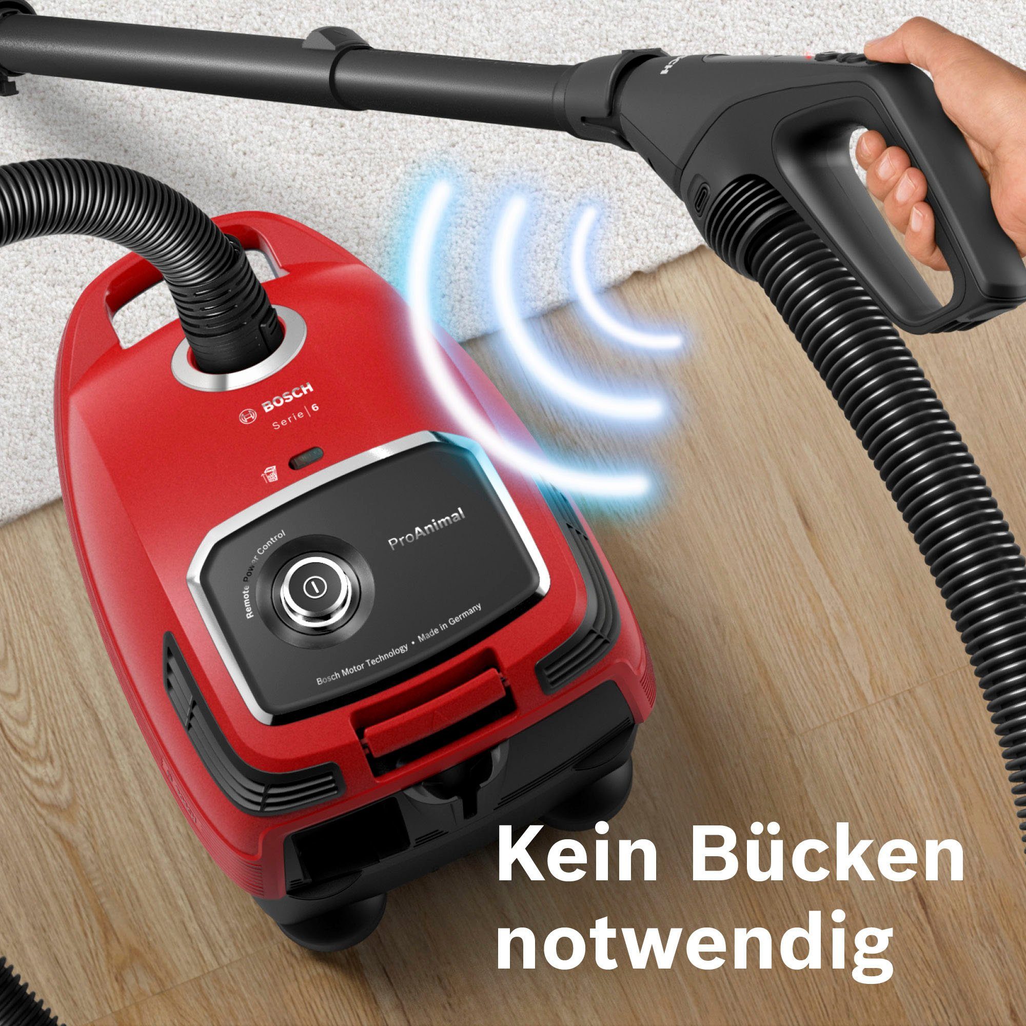 BOSCH Bodenstaubsauger ProAnimal Serie 6, BGL6TPET, 700 W, mit Beutel, Ideal für Haustierbesitzer