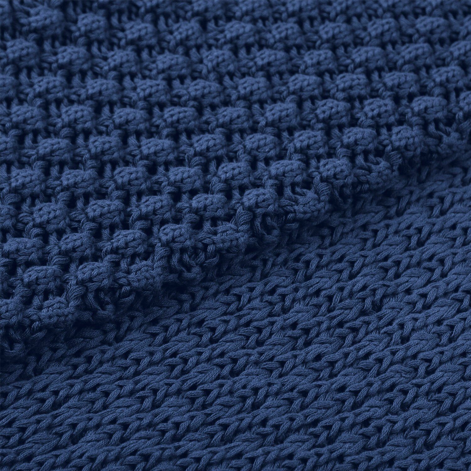 Baumwollbettdecke, Plaid Tremes blau, Mirabeau