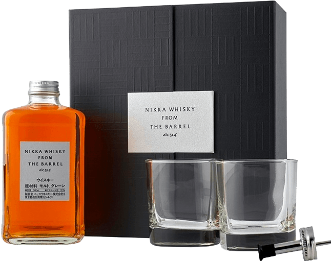Whisky japonais nikka from the barrel  coffret 2021   deux verres  et bec verseur (50 cl) 51,40°