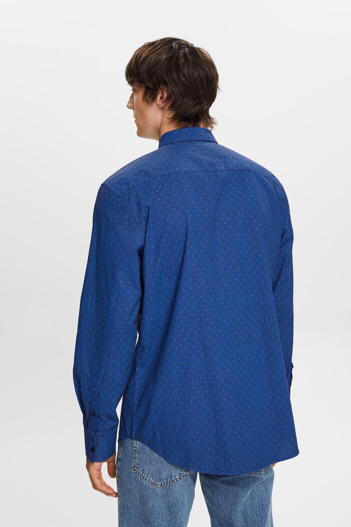 Gemustertes Button-Down-Hemd, 100 % Baumwolle