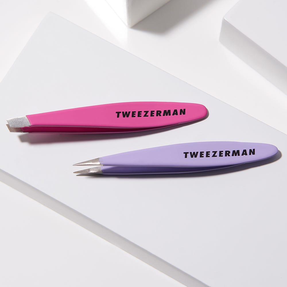 Tweezermann Mini Slant and Point Tweezer Set-Oval