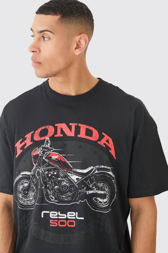 Oversize T-Shirt mit lizenziertem Motocycle Print