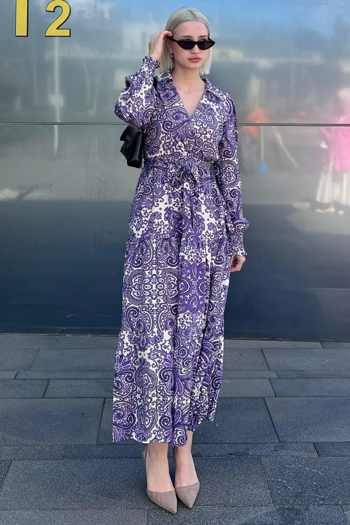 Madmext  Kleid - Lila - A-Linie