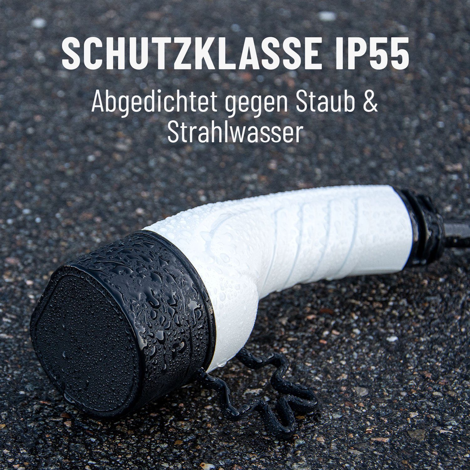 ABSINA Elektroauto Ladekabel Typ 2 Mode 3, 5 Meter, 3-phasig, 11kW, 16A, IP55 Elektroauto-Ladegerät (1-tlg)
