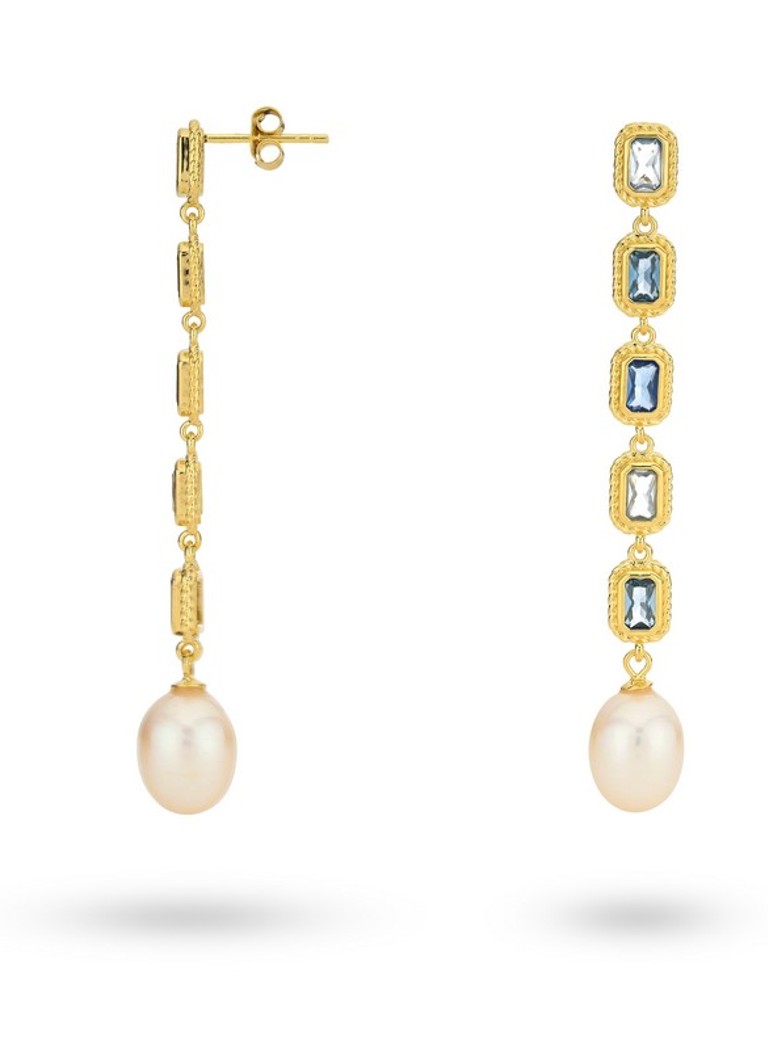 24Kae Gold plated stud earrings 424105Y