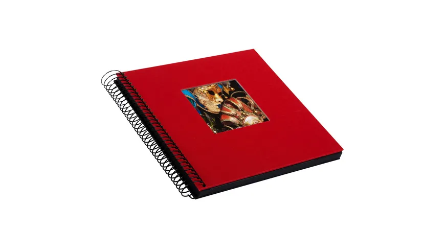 goldbuch Spiralalbum Bella Vista rot mit schwarzen Seiten 20x20 cm
