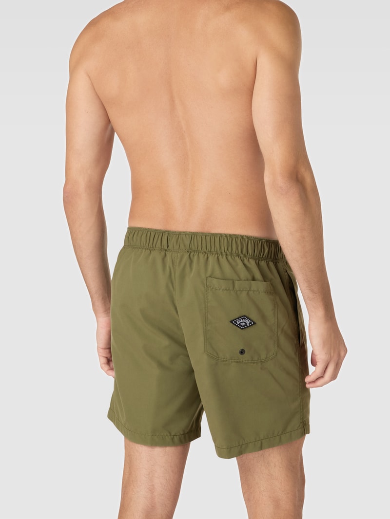 Badehose mit Label-Detail Modell 'ALL DAY HERITAGE' in khaki