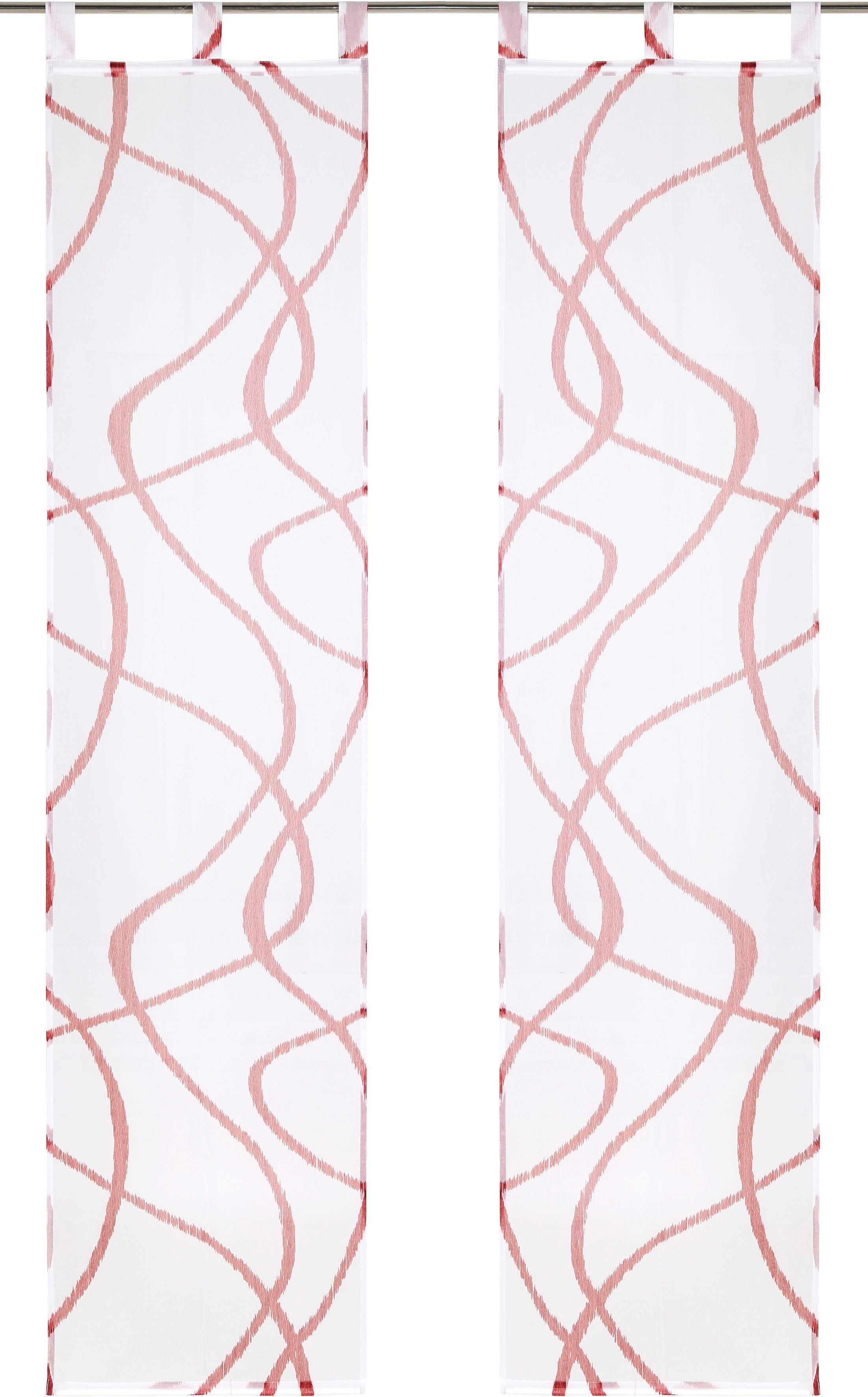 Schiebegardine Bene, my home, Schlaufen (2 St), transparent, Polyester, Inkl. Beschwerungsstange, transparent, glatt, gemustert