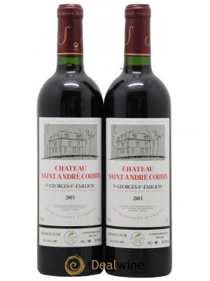 Saint Georges-Saint-Emilion Saint André Corbin 2003 - Lot de 2 Bouteilles