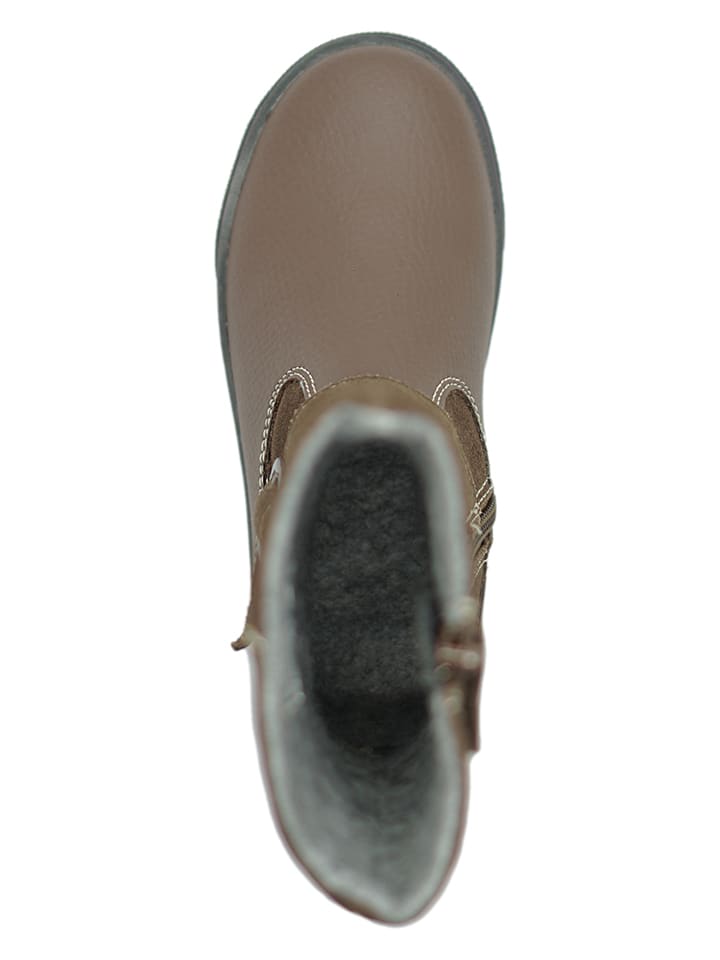 lamino Leder-Boots in Khaki günstig kaufen
