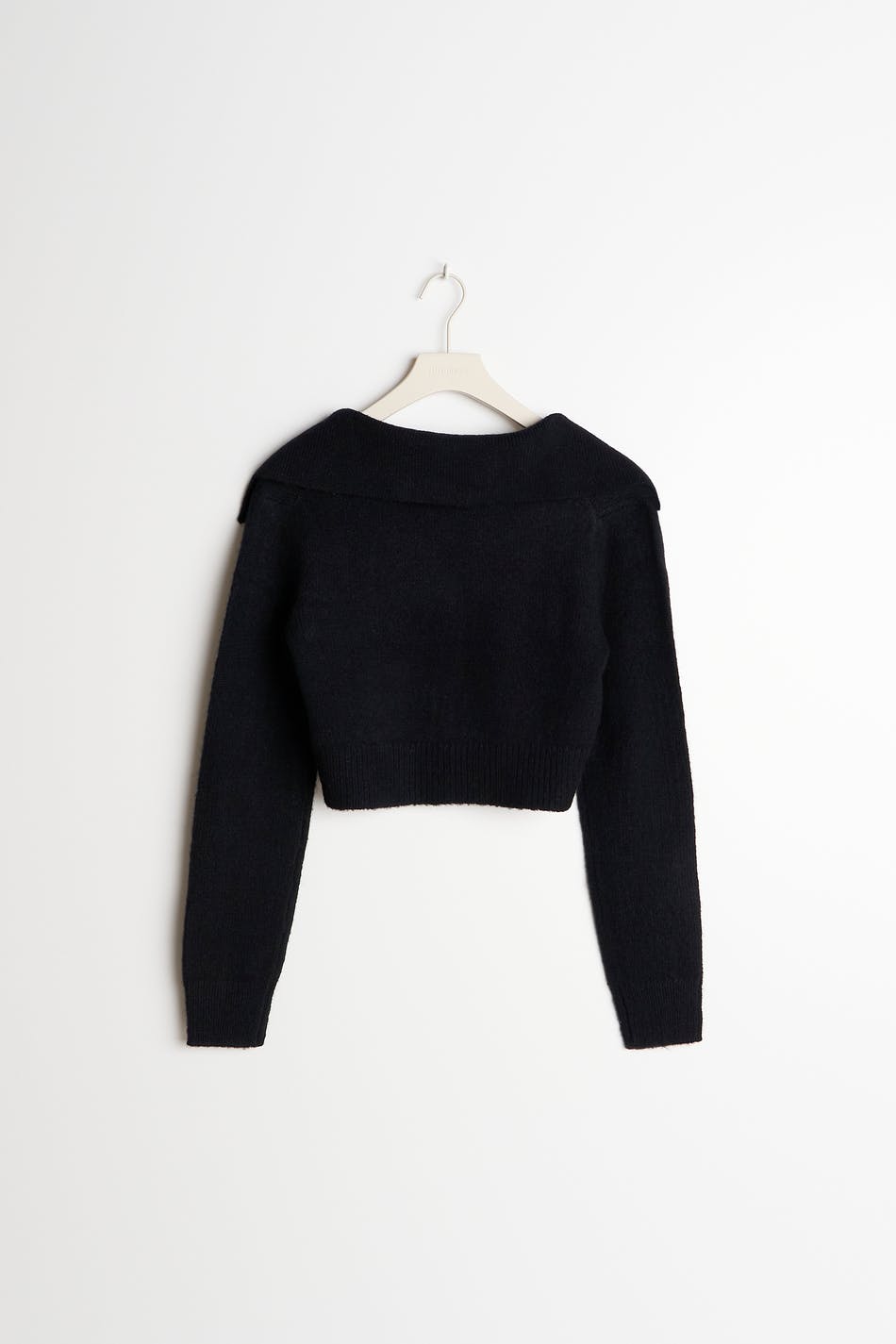 Y knitted collar cardigan