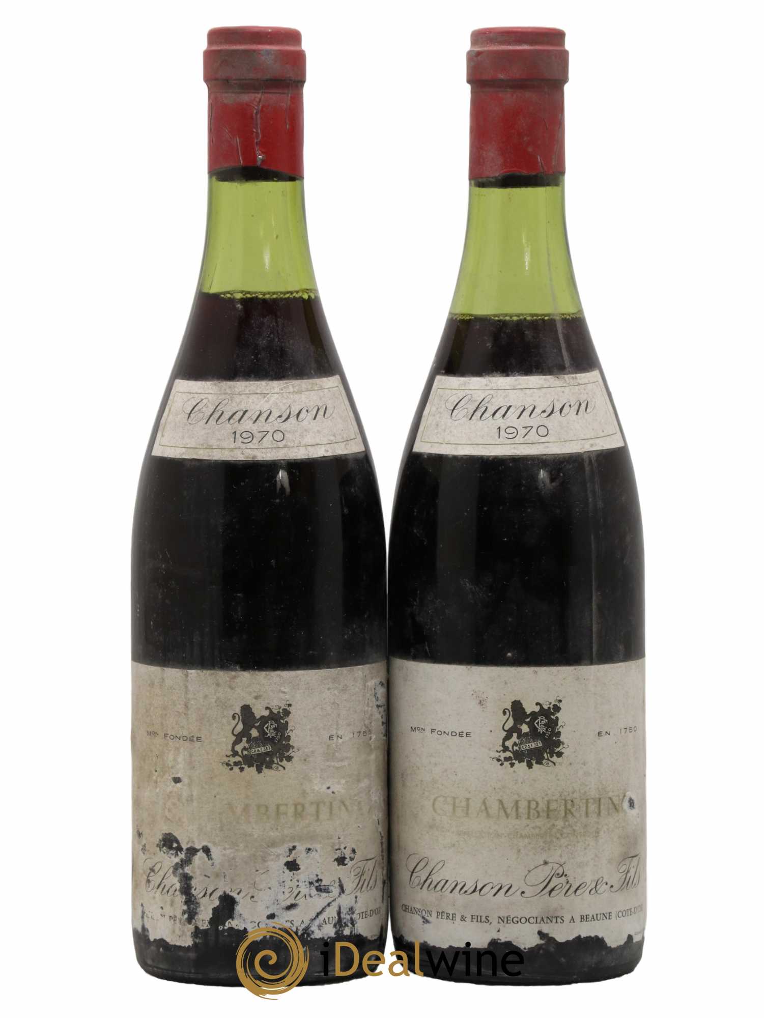 Chambertin Grand Cru Chanson  1970 - Lot de 2 Bouteilles