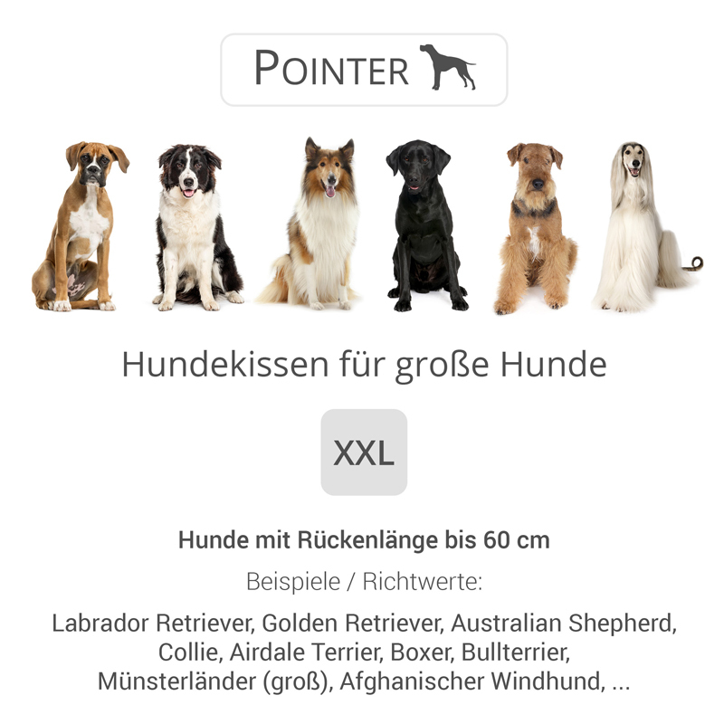Pointer Hundekissen Pointer Liegekissen Urban anthrazit XXL