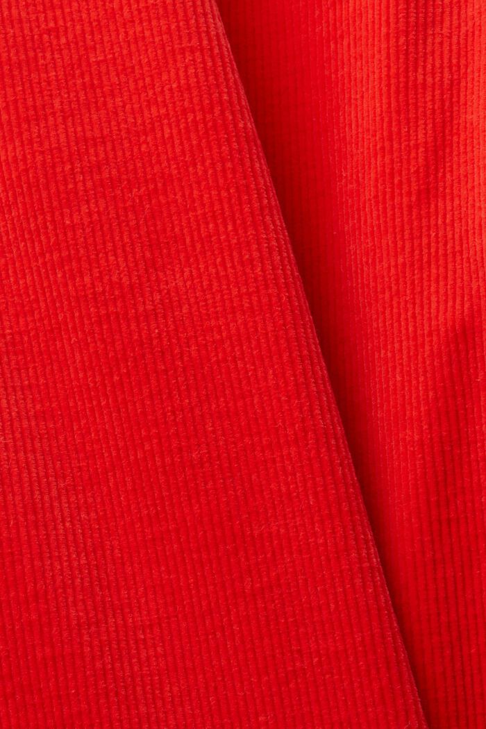 Cordhose mit gerader Passform und hohem Bund