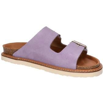 Genuins Hawaii Velour Pantolette in lila