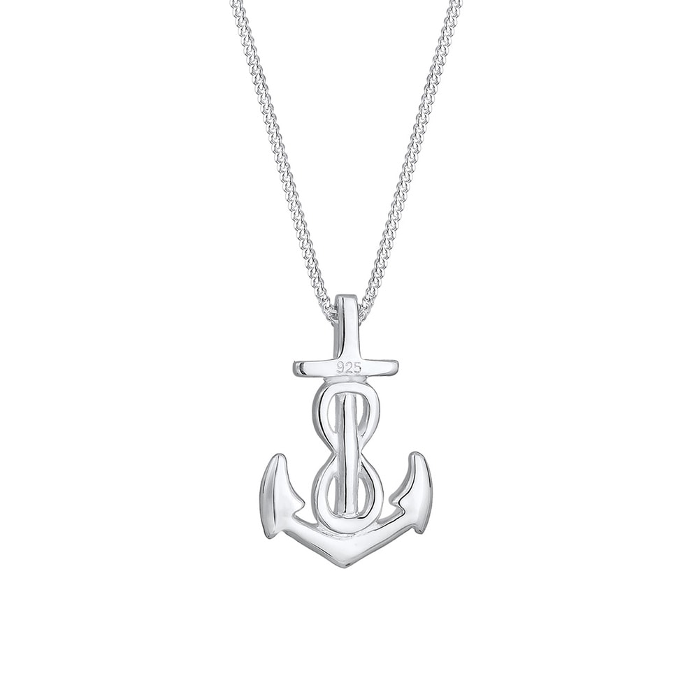 Elli Elli Collier Femme Ancre Symbole Infinité Croix - (925/1000) Argent Bijoux