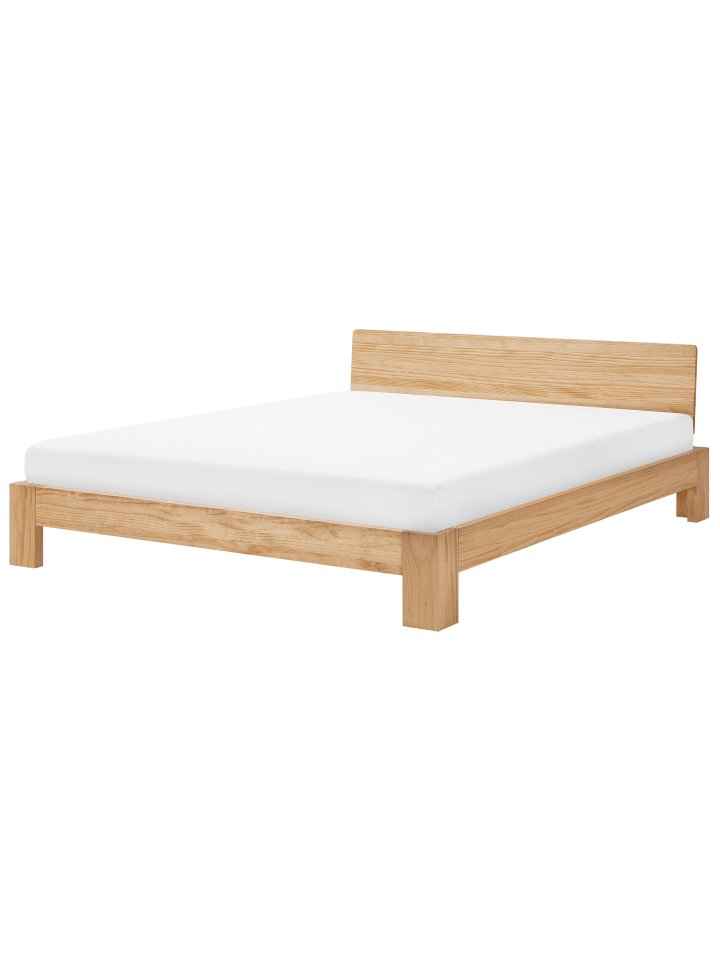 Beliani Doppelbett ROYAN in Heller Holzfarbton - (W) 189 x (H) 79 x (L) 210 cm günstig kaufen onesize