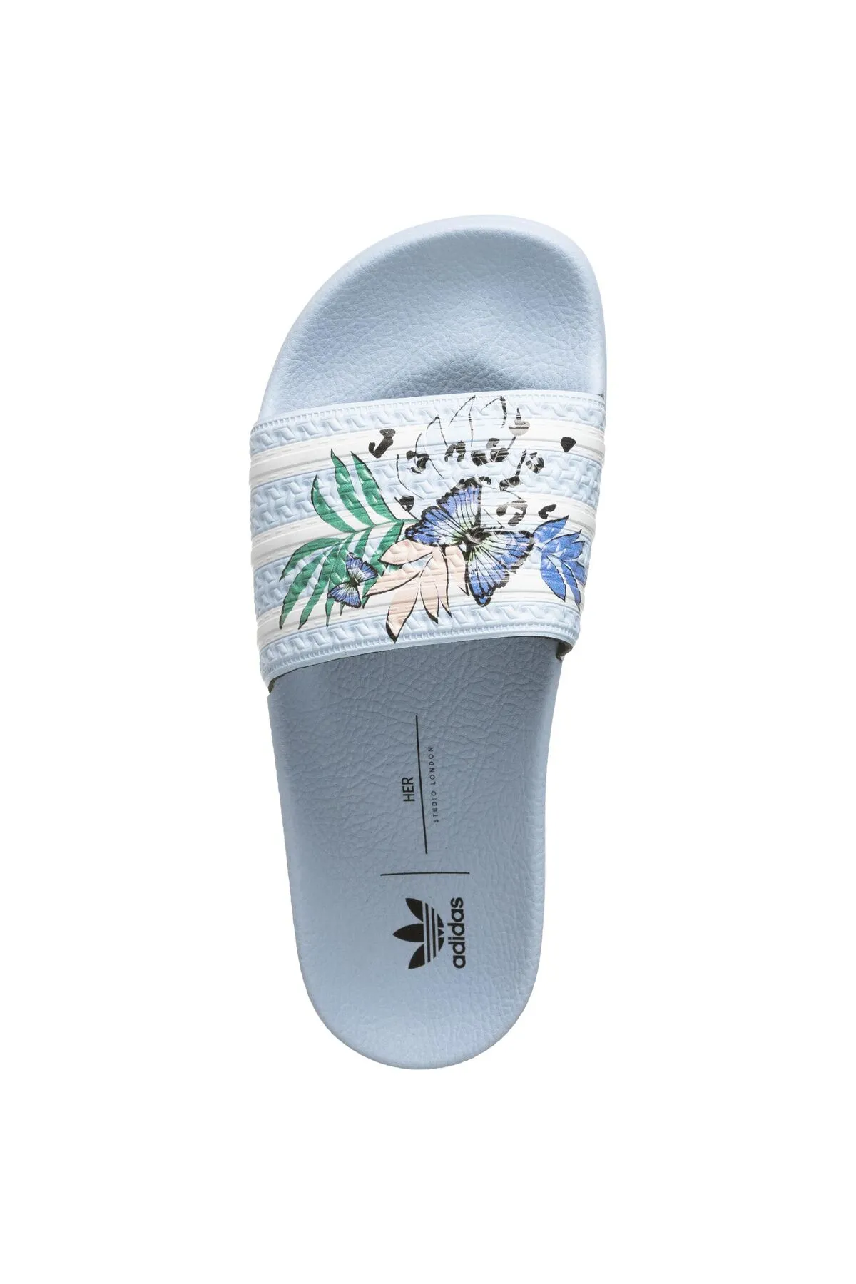 adidas  Pantolette - Blau - Flacher Absatz