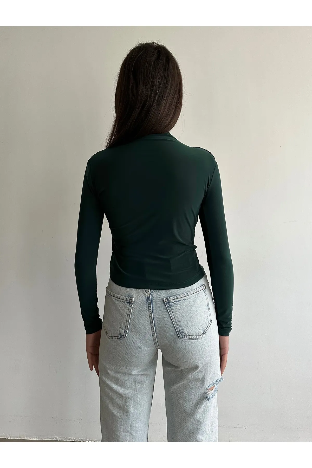 BEJNA  Bluse - Grün - Regular Fit