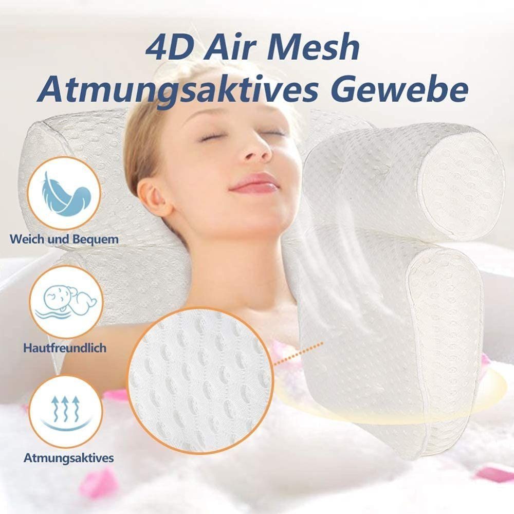 Nackenstützkissen Badewannenkissen, Badekissen Kissen Spa-Kissen Nackenstützkissen, GelldG