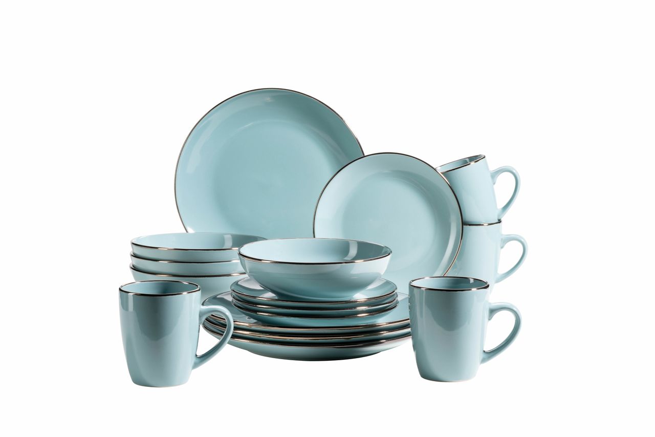 Mäser Serie Metallic Rim, Kombiservice 16 teilig für 4 Personen